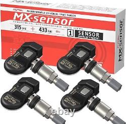 4x Capteur TPMS Autel MX-Sensor 433mhz&315MHZ 2-en-1 Programmable pour Pression des Pneus