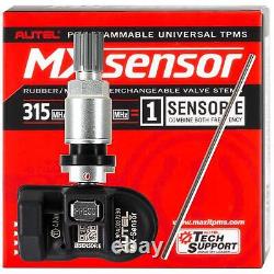 4x Capteur TPMS Autel MX-Sensor 433mhz&315MHZ 2-en-1 Programmable pour Pression des Pneus