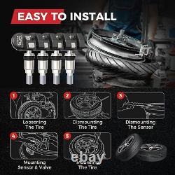 4x Capteur TPMS Autel MX-Sensor 433mhz&315MHZ 2-en-1 Programmable pour Pression des Pneus