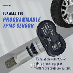 4x Foxwell T10 2 En 1 Universal 315mhz 433mhz Tpms Tire Sensor Convient À Tous Les Modèles
