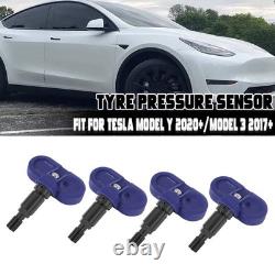4x capteurs de pression des pneus TPMS bleus pour Tesla Model 3 S X Y 2020-2025 1490701-01b