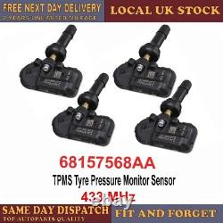 4x pour Jeep Cherokee KL Dodge RAM 1500 2500 Capteur de pression des pneus TPMS 68239720AA