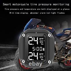 Alarme de surveillance de la pression des pneus sans fil pour moto M5 avec capteurs externes.