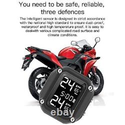 Alarme de surveillance de pression des pneus sans fil pour motocyclette M5 avec capteurs externes chauds