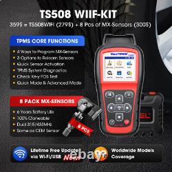 Autel TS508WiFi Kit Outil de Réapprentissage du Système de Surveillance de Pression des Pneus + 8 Capteurs TPMS