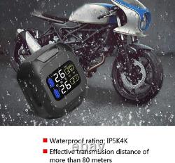Bediffer Universal Motorcycle Sans Fil Tpms Sensor Système De Surveillance De La Pression Des Pneus
