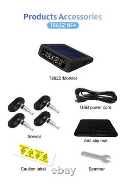 CAREUD T882-NF+ Système de surveillance de la pression des pneus de voiture TPMS + 4 capteurs internes