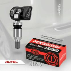Capteur TPMS universel programmable Autel MX-Sensor 315 MHz + 433 MHz avec valve métallique