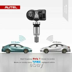 Capteur TPMS universel programmable Autel MX-Sensor 315 MHz + 433 MHz avec valve métallique