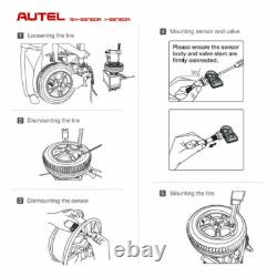 Capteur TPMS universel programmable Autel MX-Sensor 315 MHz + 433 MHz avec valve métallique