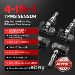 Capteur de Pression des Pneus Universel TPMS Autel MX-Sensor 315MHz & 433MHz programmable