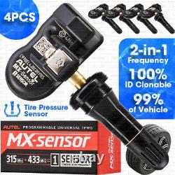 Capteur de pression des pneus (TPMS) Autel MX-Sensor 315MHz+433MHz avec valve en caoutchouc universelle programmable