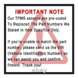 Capteur de pression des pneus TPMS pré-codé compatible avec les modèles BMW 36106881890 36106856209