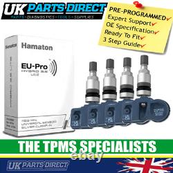 Capteurs de pression des pneus TPMS pour Aston Martin V8 Vantage (05-17) 4 SET CODÉS
