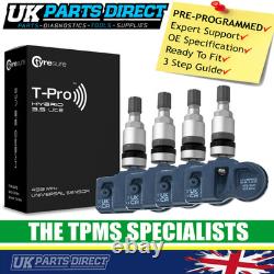 Capteurs de pression des pneus TPMS pour Audi RS4 (B7) (05-08) ENSEMBLE DE 4 PRÉ-CODÉS