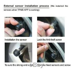 Car Tpms Pneus Système Pneus Surveillance De La Pression 4 Capteurs Pour Android Car Stereo