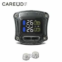 Careud M3-b Moto Tpms Pneus Système De Surveillance De La Pression + 2 Capteurs Externes