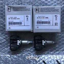 Ensemble de deux capteurs de pression des pneus d'origine OEM authentiques BMW TPMS C36106881890