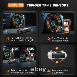 Foxwell T2000 PRO Capteur de surveillance de la pression des pneus Programme de diagnostic d’activation TPMS