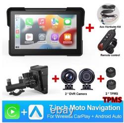 GPS portable 7'' avec capteurs TPMS de surveillance de la pression des pneus pour moto, IPX7