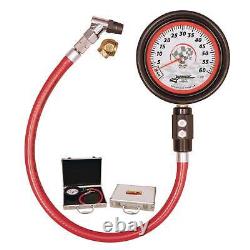 Jauge de pression des pneus Longacre Magnum Glow In The Dark 3 1/2 pouces 0-60 Psi
