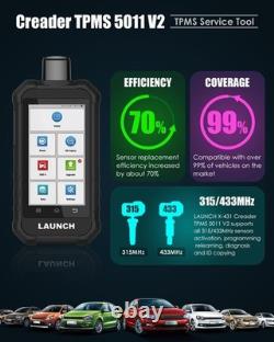 LANCEMENT 2025 Creader TPMS 5011 V2 Scanner de Service de Capteur de Surveillance de Pression des Pneus