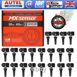 Lot de 20 capteurs Autel TPMS MX-Sensor 2 en 1 315 MHz 433 MHz programmables universels