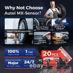 Lot de 20 capteurs Autel TPMS MX-Sensor 2 en 1 315 MHz 433 MHz programmables universels