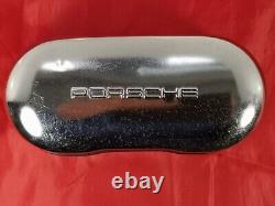 Manomètre de pression des pneus Porsche authentique dans son étui chromé d'origine rare