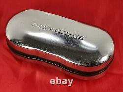 Manomètre de pression des pneus Porsche authentique dans son étui chromé d'origine rare