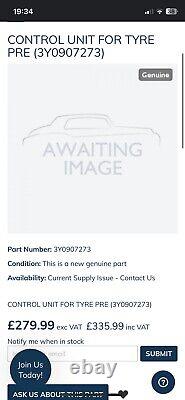 Module de Contrôle de Surveillance de Pression des Pneus (TPM) Bentley, BNIB