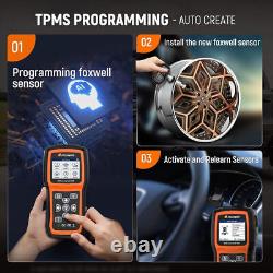 Outil de diagnostic pour l'activation de réapprentissage du TPMS et la surveillance de la pression des pneus