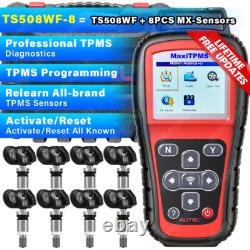 Outil de réinitialisation de réapprentissage du système de surveillance de la pression des pneus Autel TS508WFK-8 + 8 capteurs TPMS