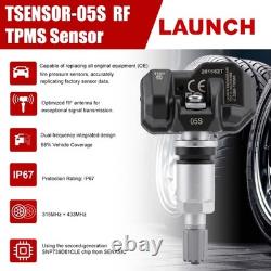 Pack de 8 LAUNCH LTR-05S 433 MHz/315 MHz TPMS programmable capteur de pression des pneus avec tige métallique Pack de 8 LAUNCH LTR-05S 433 MHz/315 MHz TPMS programmable capteur de pression des pneus avec tige métallique