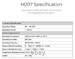 Roues De Moto Orange Tpms M207 (type Avancé) 8,311,5mm Avec Valve En Forme De L