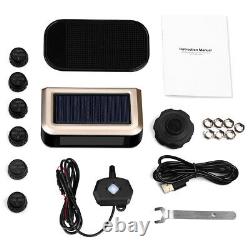 Solar Power Tpms Wireless Tire Monitoring System +6 Capteurs LCD Fit Rv