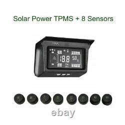 Solar Tpms Système De Moniteur De Pression Des Pneus 8 Capteur Avec Répéteur Pour Camion