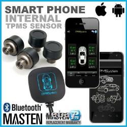 Système De Moniteur De Pression Des Pneus Tpms Bluetooth Car Motorcycle 4cap Sensors Extern