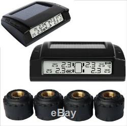 Système De Surveillance De La Pression Solaire -tyre LCD Alimentation Tpms Externe Cap Capteurs X 4