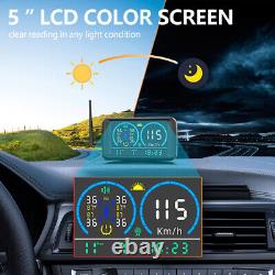 Système de Surveillance de Pression des Pneus (TPMS) LCD Solaire Sans Fil pour Voiture avec 6 Capteurs Externes