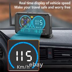 Système de Surveillance de Pression des Pneus (TPMS) LCD Solaire Sans Fil pour Voiture avec 6 Capteurs Externes