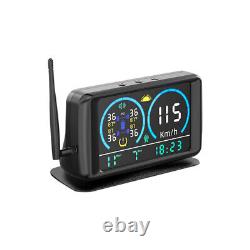 Système de Surveillance de Pression des Pneus (TPMS) LCD Solaire Sans Fil pour Voiture avec 6 Capteurs Externes