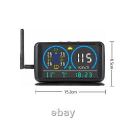 Système de Surveillance de Pression des Pneus (TPMS) LCD Solaire Sans Fil pour Voiture avec 6 Capteurs Externes