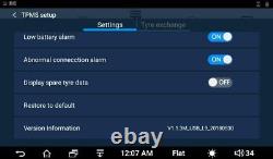Système de capteurs de surveillance de la pression des pneus TPMS spécifié pour la série Android ATOTO