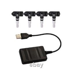 Système de capteurs de surveillance de pression des pneus USB TPMS APK App USB 4 capteurs de voiture