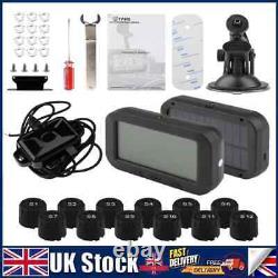 Système de surveillance de la pression des pneus LCD TPMS solaire sans fil pour voiture + 12 capteurs externes