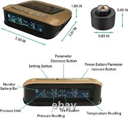 Système de surveillance de la pression des pneus Rv/Remorque M6 TPMS (0-199 PSI) 6 capteurs Champai