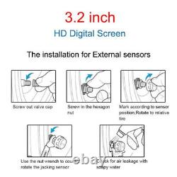 Système de surveillance de la pression des pneus TPMS sans fil solaire pour voiture avec capteurs externes 8bar + 6