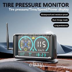 Système de surveillance de la pression des pneus TPMS solaire pour camion, caravane et camping-car avec 6 capteurs.