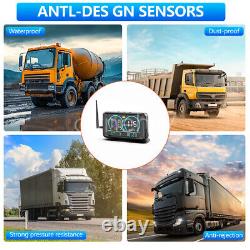 Système de surveillance de la pression des pneus TPMS solaire pour camion, caravane et camping-car avec 6 capteurs.